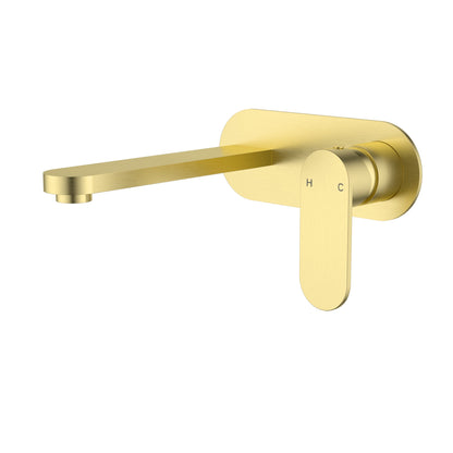 Sora SS Wall Basin Mixer Brushed Gold
