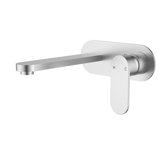 Sora SS Wall Basin Mixer Stainless Steel