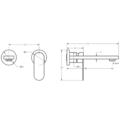 Sora SS Wall Basin Mixer Chrome