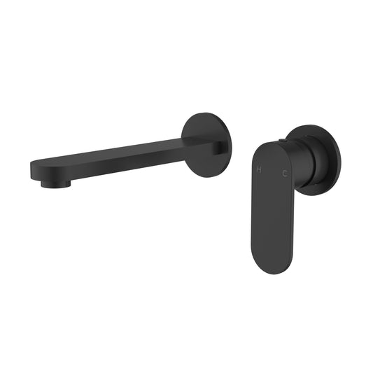 Sora SS Wall Basin Mixer Matte Black