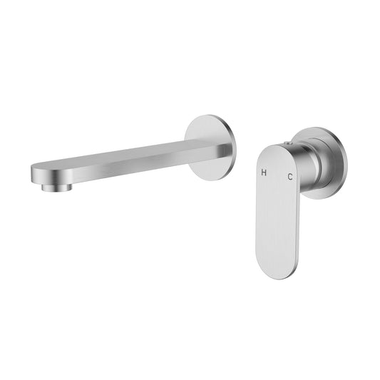 Sora SS Wall Basin Mixer Stainless Steel