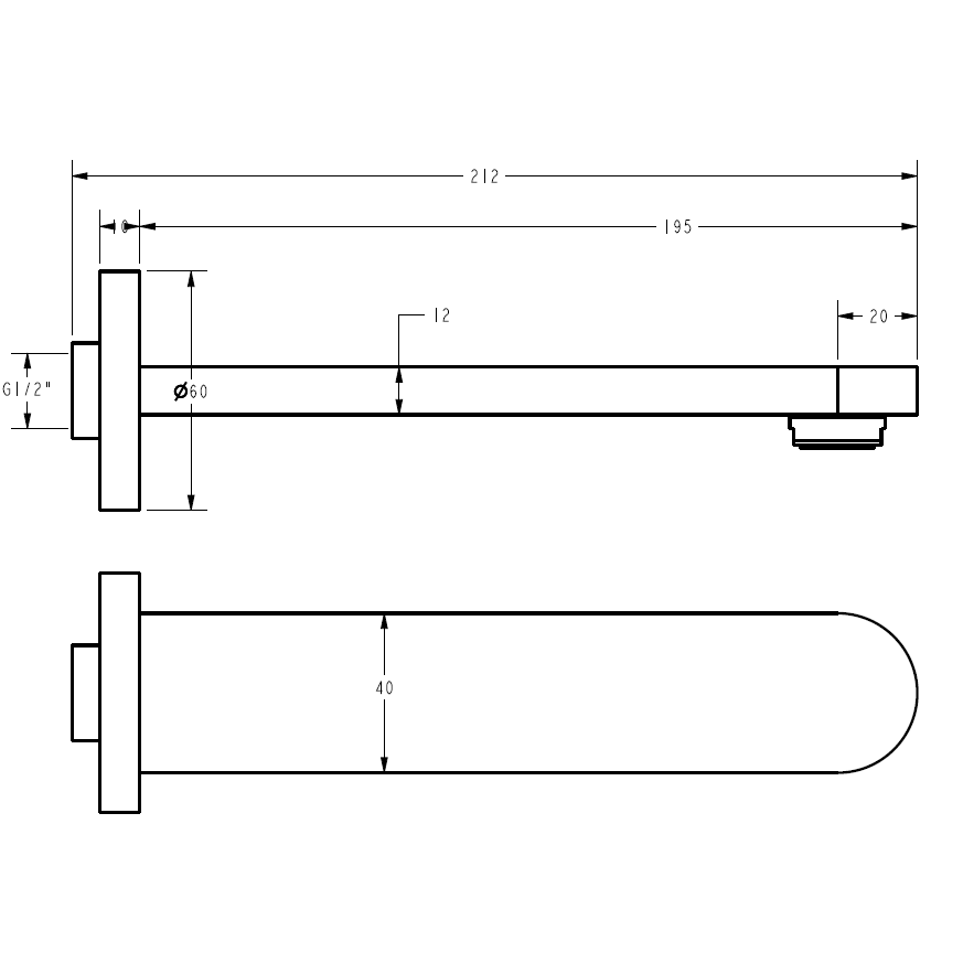 Sora SS Bath Spout Stainless Steel Brushed Nickel
